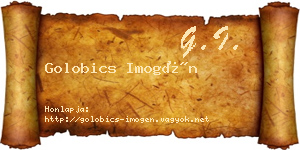 Golobics Imogén névjegykártya